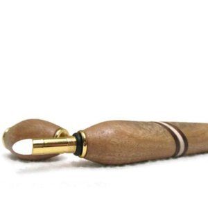 Perfume Pen  - Capa' Blanco wood with inlay Stripes - 24k gold